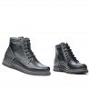 Buty męskie 497 czarne+szare