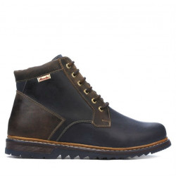 Buty męskie 497 tuxon indygo+brązowe