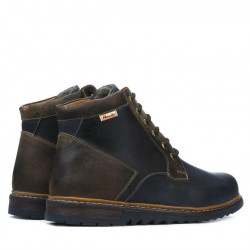 Buty męskie 497 tuxon indygo+brązowe