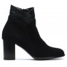 Damskie botki 1167 czarne antylopa