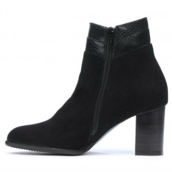 Damskie botki 1167 czarne antylopa