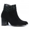 Damskie botki 1167 czarne antylopa