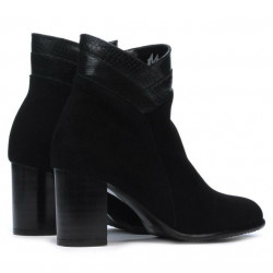Damskie botki 1167 czarne antylopa
