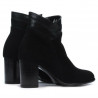 Damskie botki 1167 czarne antylopa