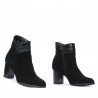 Damskie botki 1167 czarne antylopa