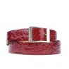 Pasek damski 02m lakierowany bordowy crep