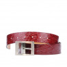 Pasek damski 02m lakierowany bordowy crep