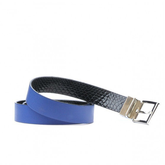 Pasek damski 02m dwukolorowy cs croco indygo+niebieski