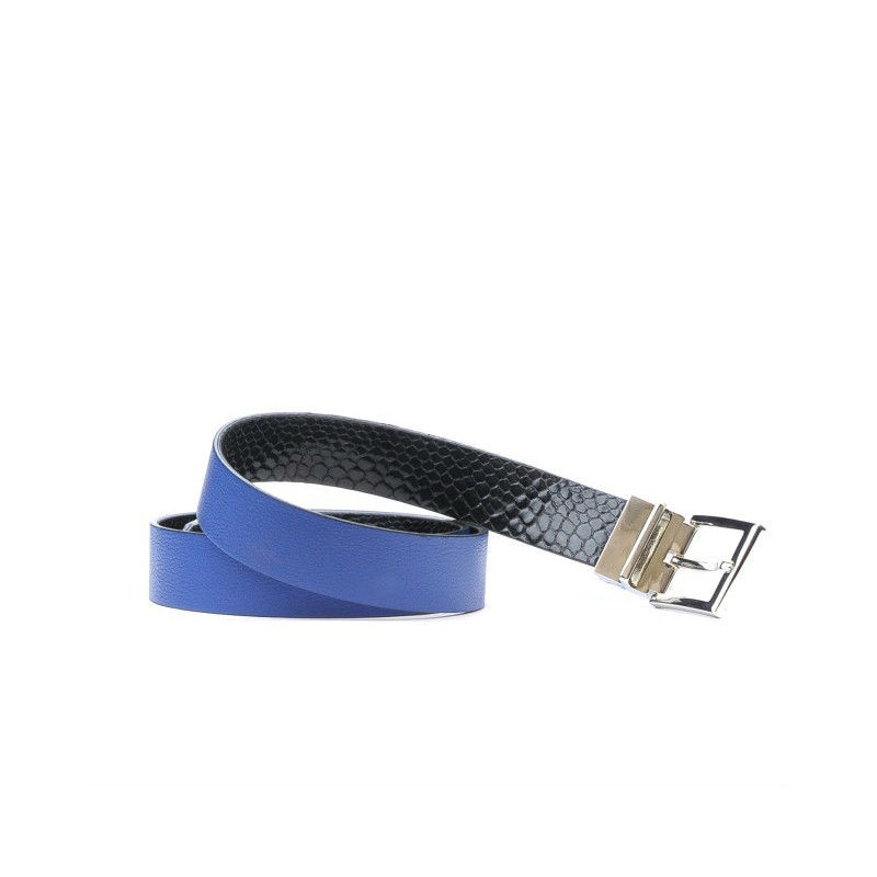 Pasek damski 02m dwukolorowy cs croco indygo+niebieski