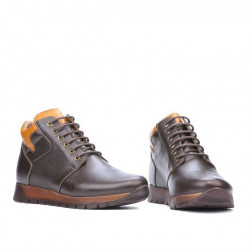 Buty męskie 495 kawa+brąz