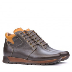 Buty męskie 495 kawa+brąz