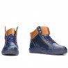 Buty męskie 4103 indygo+brązowy