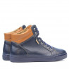 Buty męskie 4103 indygo+brązowy