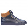 Buty męskie 4103 indygo+brązowy