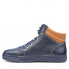 Buty męskie 4103 indygo+brązowy