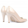 Eleganckie buty damskie 1234 lakierowana kość słoniowa