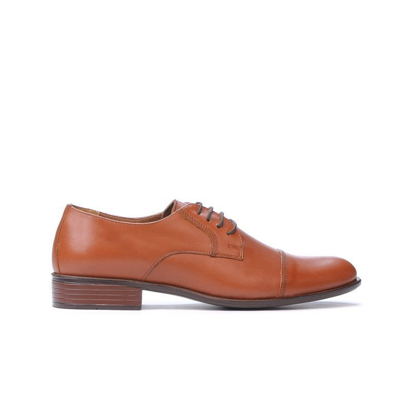 Eleganckie buty męskie 838 koniakowy brąz