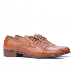 Eleganckie buty męskie 838 koniakowy brąz