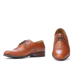 Eleganckie buty męskie 838 koniakowy brąz