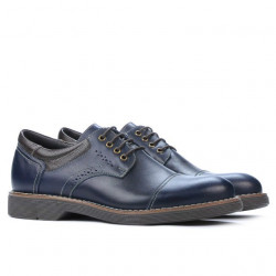 Buty casual męskie 848 indigo+kawa