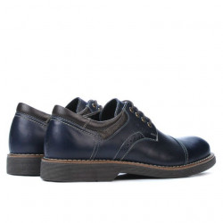 Buty casual męskie 848 indigo+kawa