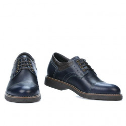 Buty casual męskie 848 indigo+kawa