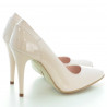 Eleganckie buty damskie 1230 lakierowany jasnoróżowy