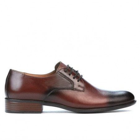 Eleganckie buty męskie 837 a ciemnobrązowe