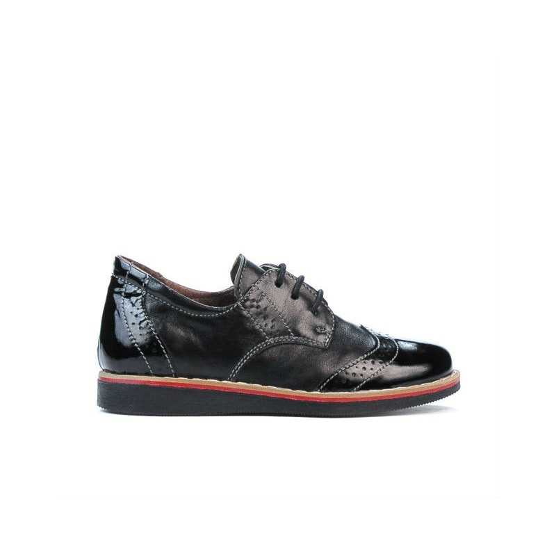 Dziecięce buty 60c lakier czarny połączony01