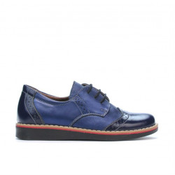 Buty dziecięce małe 60c lakierowane indygo kombinacja01
