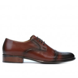 Eleganckie buty męskie 838 w ciemnym brązie