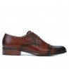 Eleganckie buty męskie 838 w ciemnym brązie
