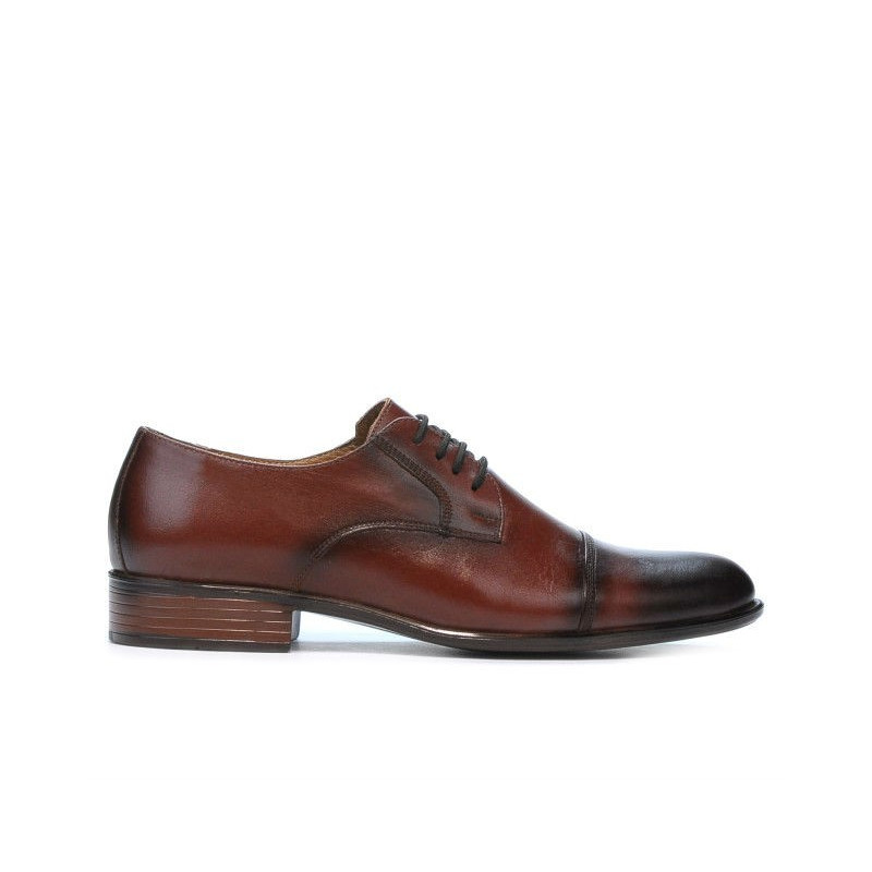 Eleganckie buty męskie 838 w ciemnym brązie