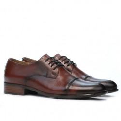 Eleganckie buty męskie 838 w ciemnym brązie