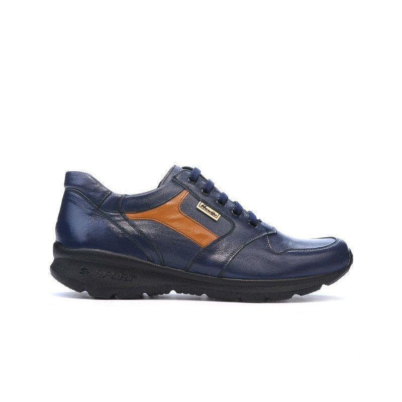 Męskie buty sportowe 827 indygo+brązowe