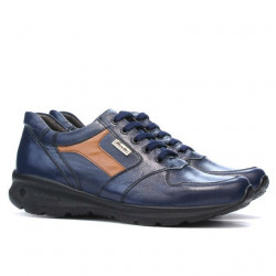 Męskie buty sportowe 827 indygo+brązowe