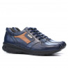 Męskie buty sportowe 827 indygo+brązowe