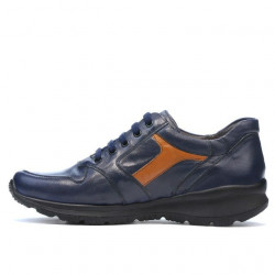 Męskie buty sportowe 827 indygo+brązowe