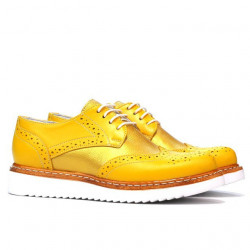 Damskie buty casual 663-1 żółty kombinowany