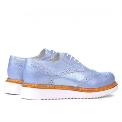 Damskie buty casual 663-1 niebiesko-perłowe