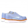 Damskie buty casual 663-1 niebiesko-perłowe