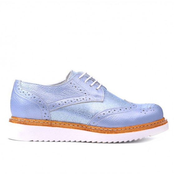 Damskie buty casual 663-1 niebiesko-perłowe