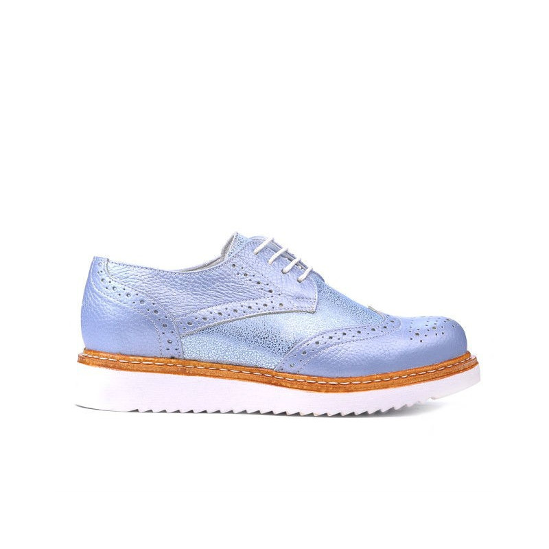 Damskie buty casual 663-1 niebiesko-perłowe