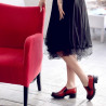 Damskie buty casual 684 w czerwonym kolorze