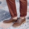 Casualne / eleganckie buty męskie 847 brązowe lifestyle
