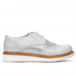 Damskie buty casual 663-1 biały perłowy kombinowany