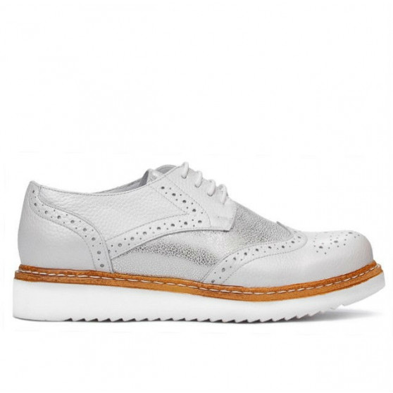 Damskie buty casual 663-1 biały perłowy kombinowany