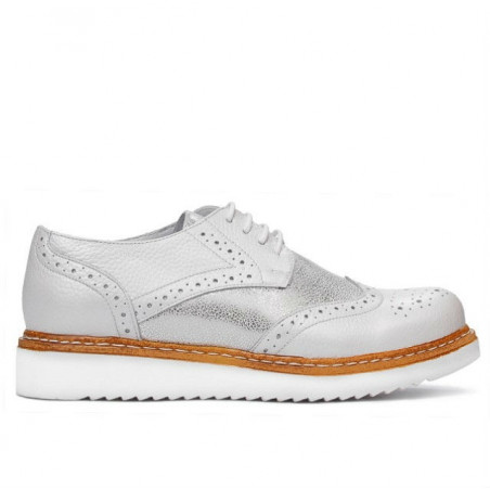 Damskie buty casual 663-1 biały perłowy kombinowany
