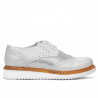 Damskie buty casual 663-1 biały perłowy kombinowany