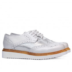 Damskie buty casual 663-1 biały perłowy kombinowany
